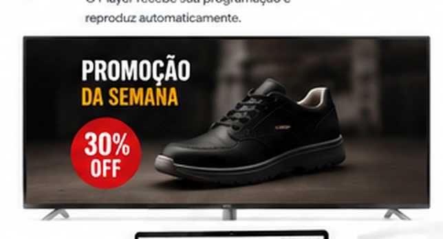 Programação LondonPlayer exibida em uma TV